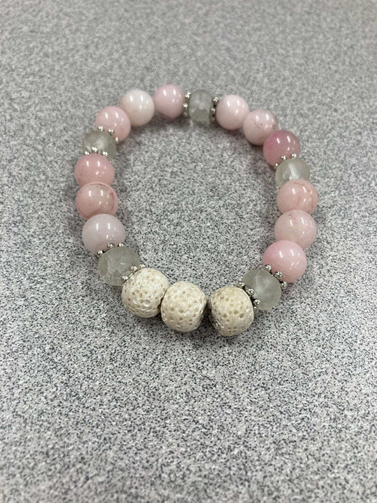 Pink Dyed Agate Bracelet